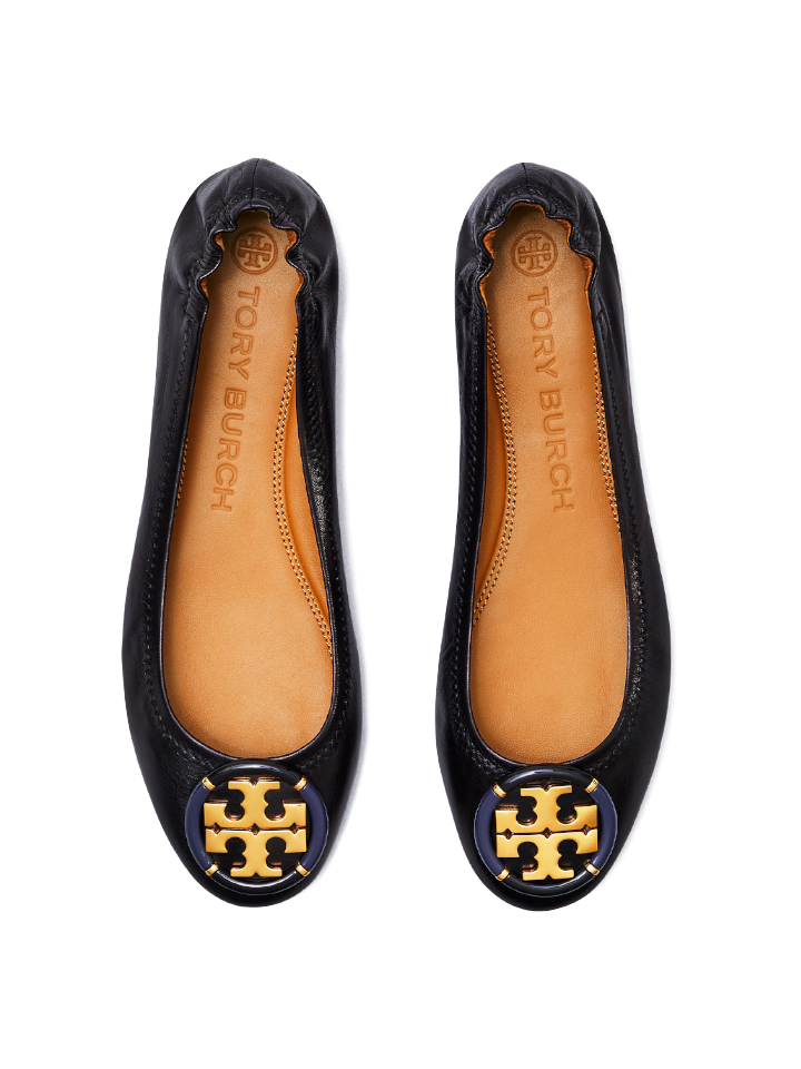 Tory Burch Multi-Logo Ballet Flat Shoes Black – Balilene