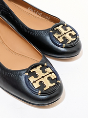 Tory Burch Multi-Logo Ballet Flat Shoes Black