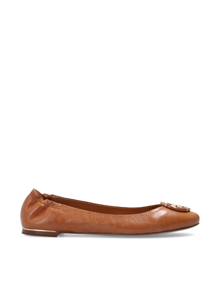 Tory Burch Multi-Logo Ballet Flat Shoes Tan – Balilene