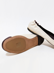 Tory Burch Multi-Logo Ballet Flats New Cream/Plum