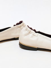 Tory Burch Multi-Logo Ballet Flats New Cream/Plum