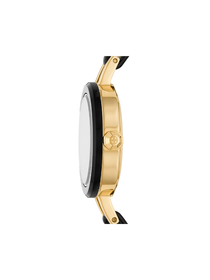 Tory-Burch-Reva-Bangle-Watch-Gift-Set-Black-Gold-Stainless-Steel-Multi-Color-29-MM-Balilene-samping