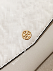 Tory Burch Robinson Color-block Convertible Shoulder Bag In Brie/Seaside Sand