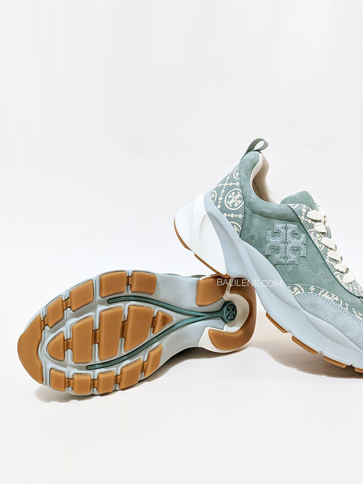 Tory Burch T Monogram Good Luck Sneakers Blue/Cream White