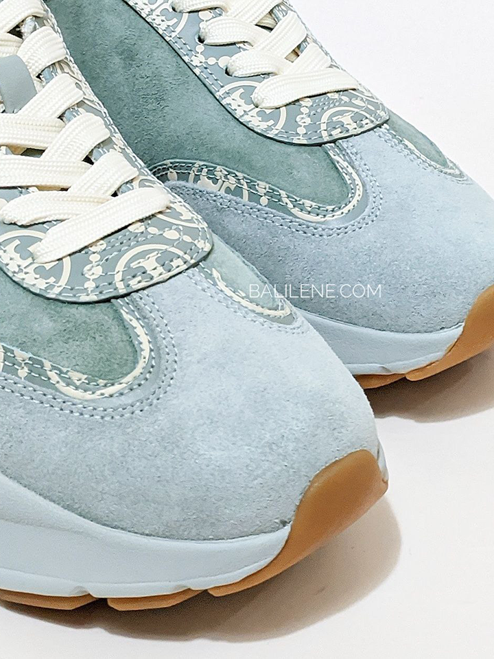 Tory Burch T Monogram Good Luck Sneakers Blue/Cream White