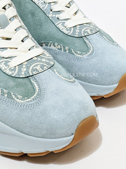 Tory Burch T Monogram Good Luck Sneakers Blue/Cream White