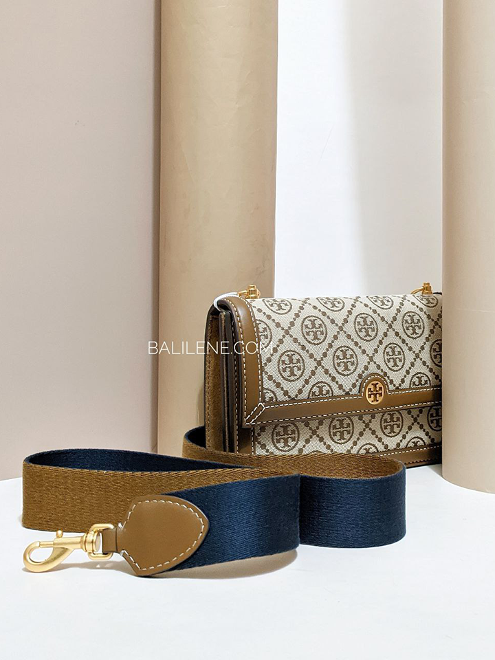 Tory Burch T Monogram Mini Shoulder Bag Hazelnut Brown