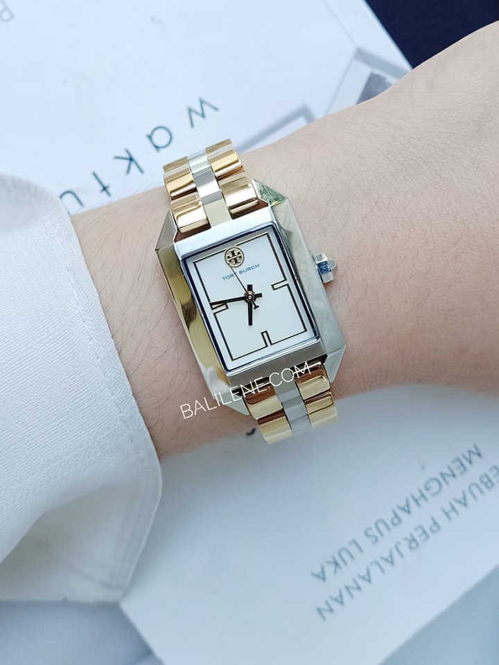    Tory-Burch-TBW1102-Dalloway-Three-Hand-Two-Tone-Stainless-Steel-Watch-Balilene-onmodel