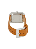 Tory Burch TBW1104 Dalloway Three-Hand Leather Strap With Silver Tone Watch