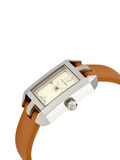 Tory Burch TBW1104 Dalloway Three-Hand Leather Strap With Silver Tone Watch