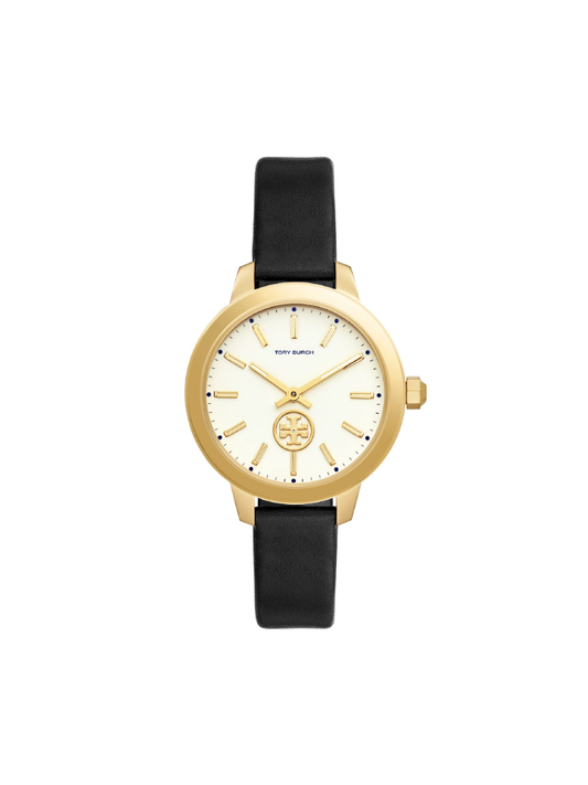 Tory Burch TBW1205 Collins Leather Strap Bracelet Watches Black