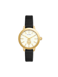 Tory Burch TBW1205 Collins Leather Strap Bracelet Watches Black