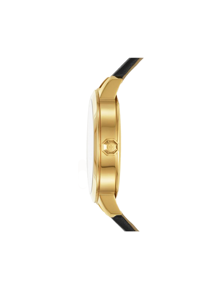 Tory Burch TBW1205 Collins Leather Strap Bracelet Watches Black