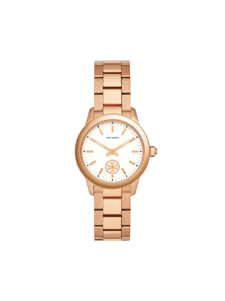 Tory Burch TBW1307 Collins Stainless Steel Bracelet Watch Rose Gold