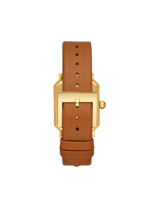 Tory Burch TBW1503 Robinson Watch Brown Leather/Gold-Tone