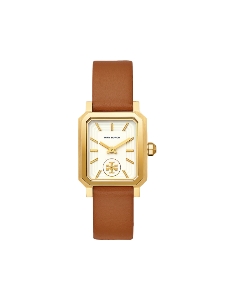 Tory Burch TBW1503 Robinson Watch Brown Leather/Gold-Tone