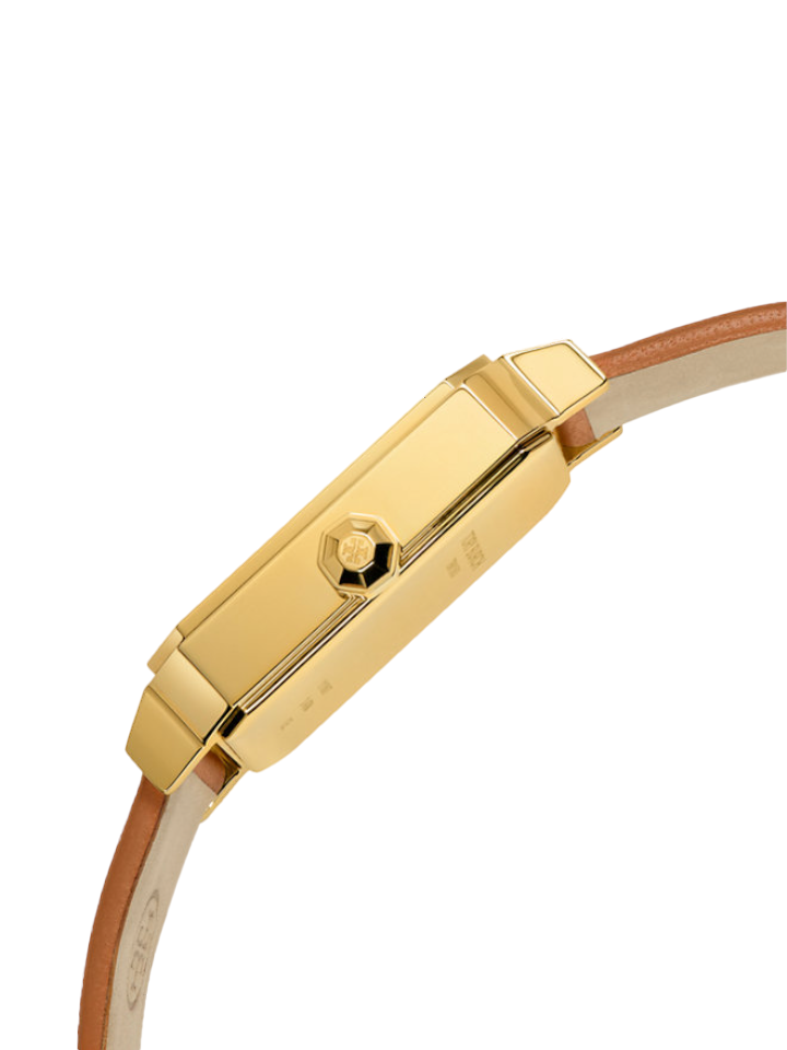 Tory Burch TBW1503 Robinson Watch Brown Leather/Gold-Tone