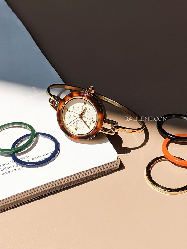 Tory Burch TBW2100 Gigi Bangle GoldTone Stainless Steel Watch Balilene