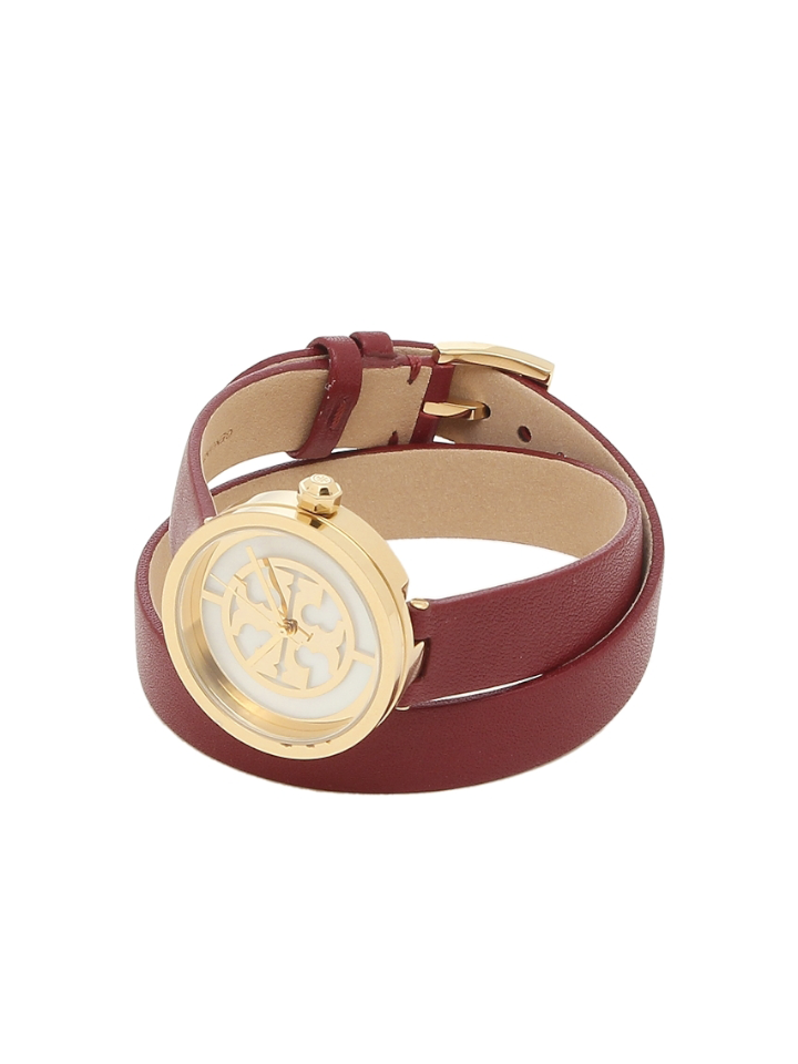 Tory Burch TBW4031 Reva Double Wrap Red Gold Tone Watch