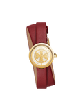 Tory-Burch-TBW4031-Reva-Double-Wrap-Red-Gold-Tone-Watch-Balilene-depan