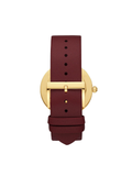 Tory Burch TBW4041 Reva Burgundy Leather Strap Watch