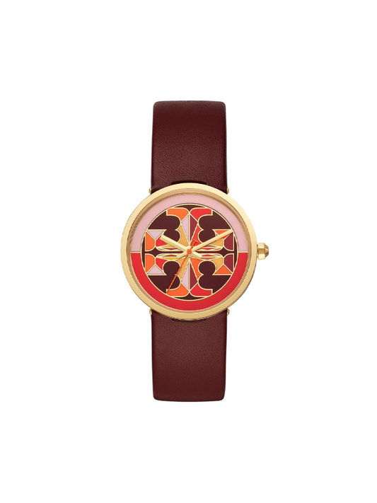 Tory Burch TBW4041 Reva Burgundy Leather Strap Watch