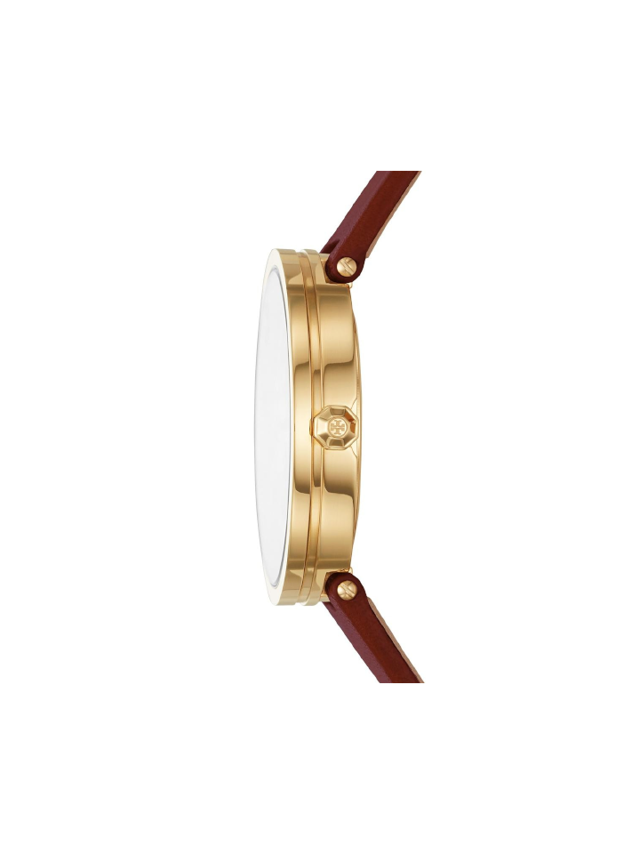 Tory Burch TBW4041 Reva Burgundy Leather Strap Watch