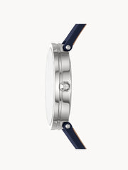 Tory Burch TBW4042 Reva Navy Leather Strap