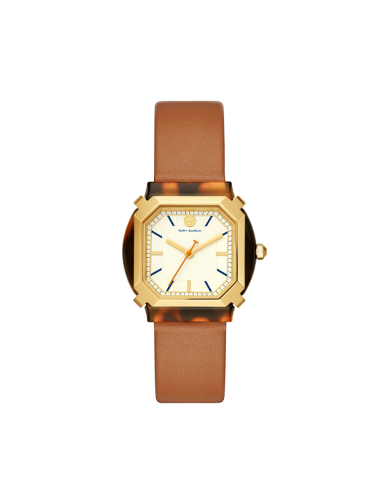 Tory Burch TBW5102 Blake Three-Hand Brown Leather Watch
