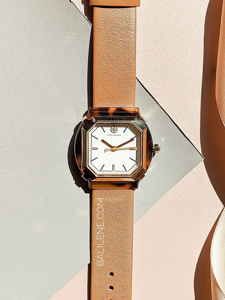 Tory Burch TBW5102 Blake Three-Hand Brown Leather Watch