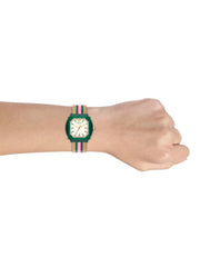 Tory Burch TBW5105 Blake Tan Stripe Leather Strap Watch