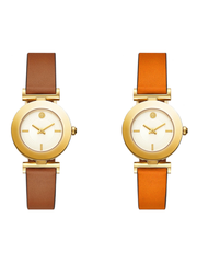 Tory-Burch-TBW5300-Sawyer-Twist-Round-Brown-Orange-Watch-Balilene-depan2