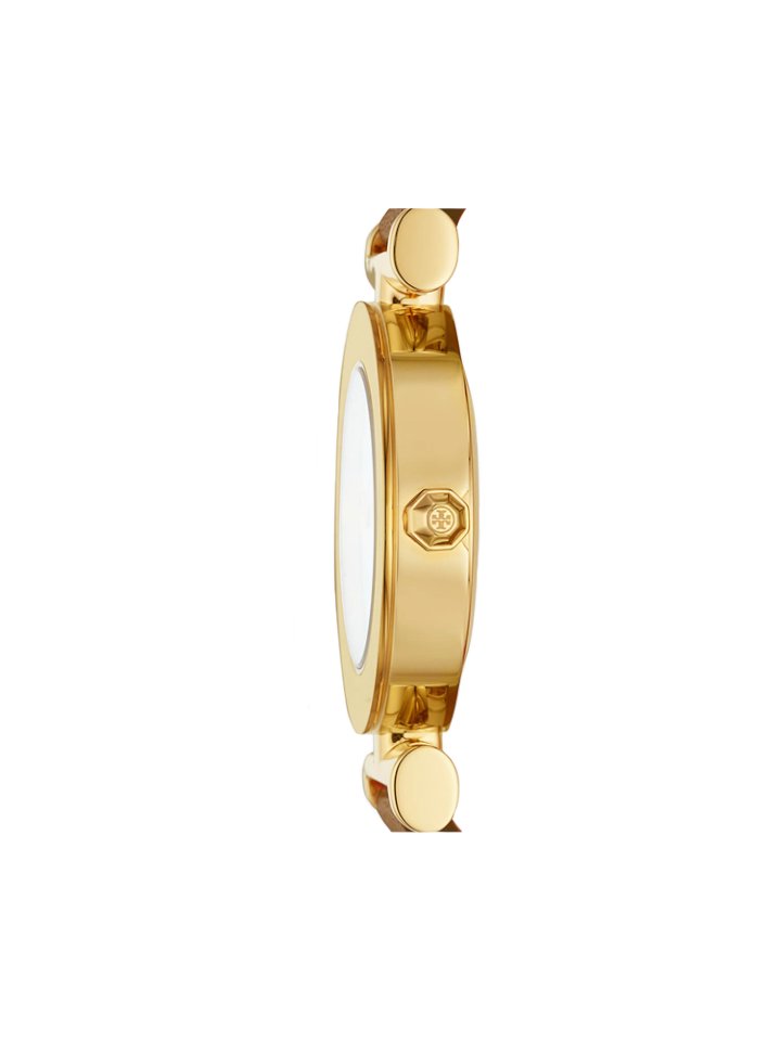 Tory-Burch-TBW5300-Sawyer-Twist-Round-Brown-Orange-Watch-Balilene-samping