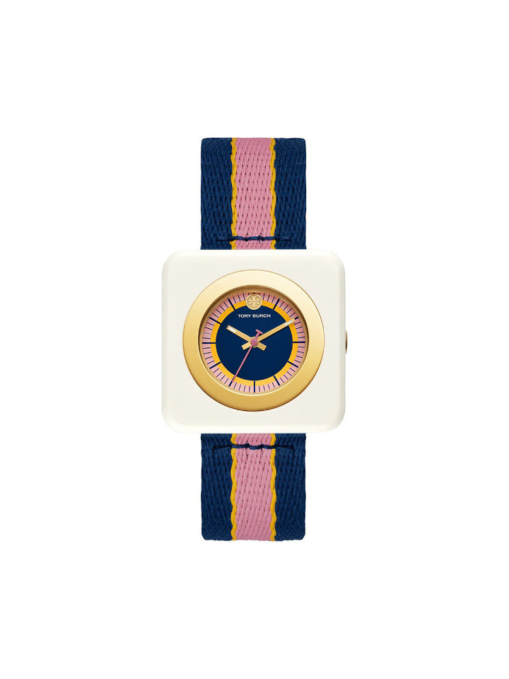 Tory Burch TBW3015 Multicolor Women's Izzie Nylon Strap Watch