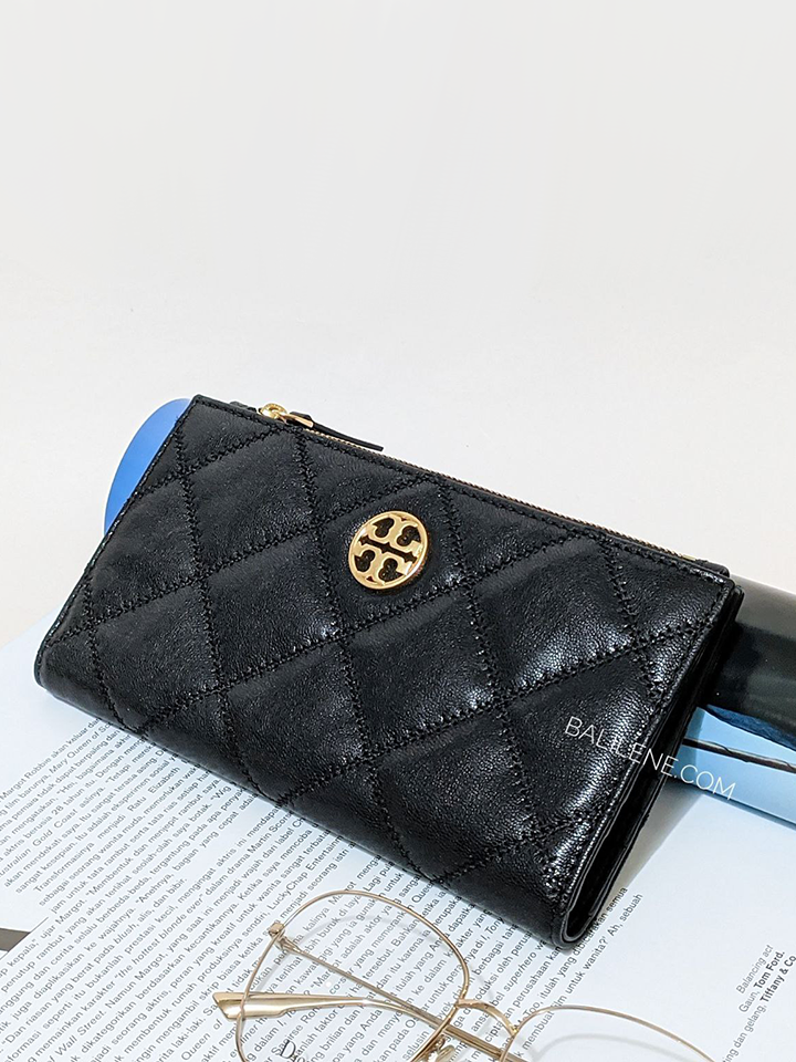 Tory Burch Willa Slim Envelope Wallet Black – Balilene