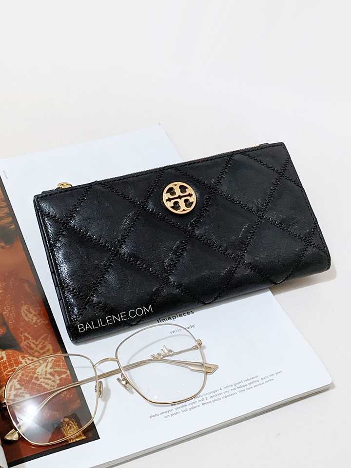 Tory Burch Willa Slim Envelope Wallet Black