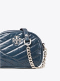 Tory Burch 75445 Kira Chevron Textured Small Camera Federal Blue