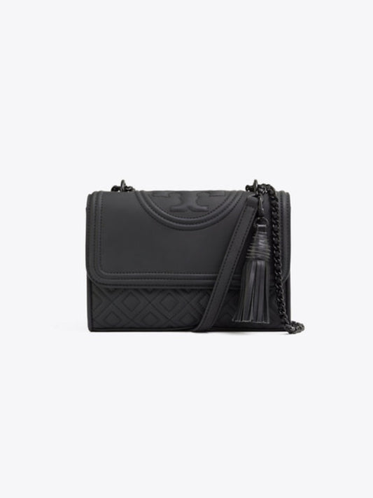 Tory Burch 39927 Fleming Matte Small Convertible Shoulder Bag Black