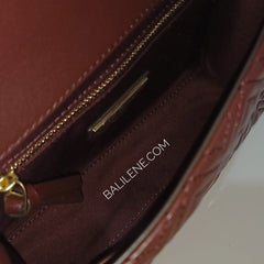 Tory Burch 43834 Fleming Small Convertible Shoulder Bag Claret