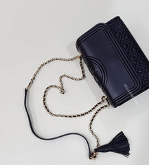 Tory Burch 43834 Fleming Small Shoulder Bag Black