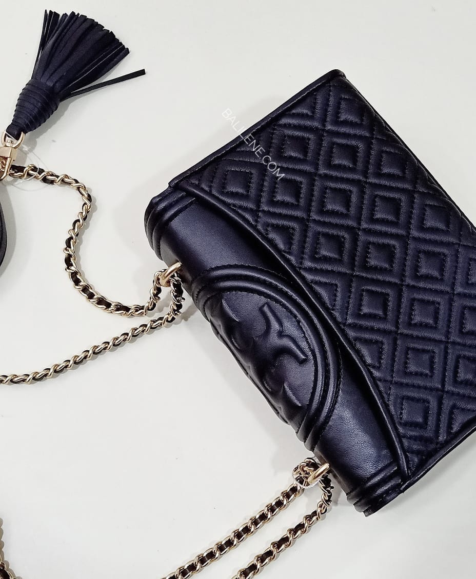 Tory Burch 43834 Fleming Small Shoulder Bag Black