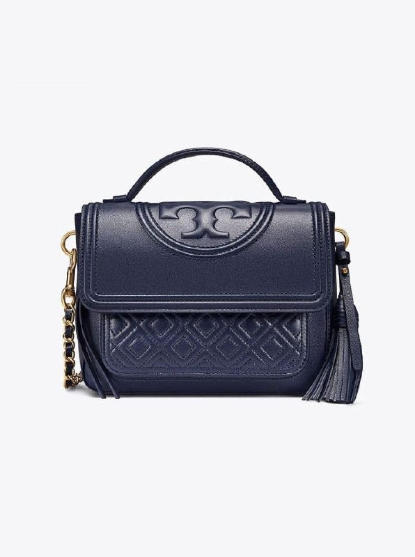 Tory Burch 45147 Fleming Satchel Royal Navy
