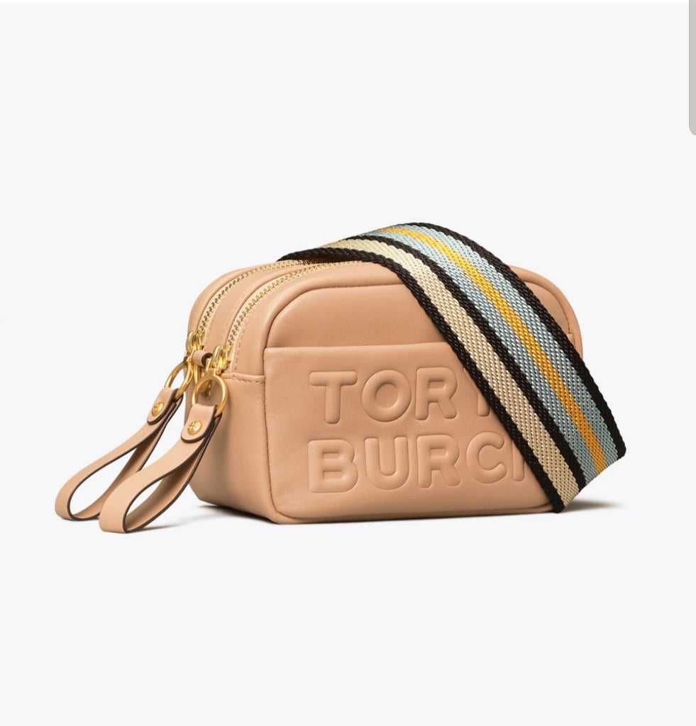 Tory Burch 53074 Perry Double Zip Mini Bag Devon Sand