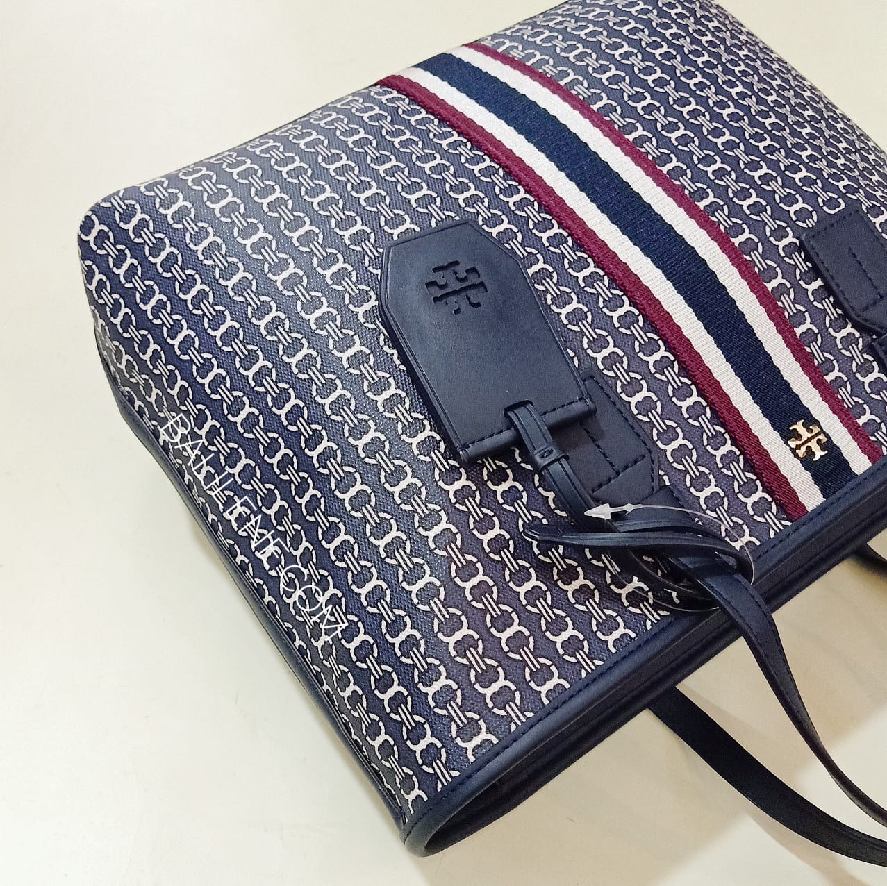 Tory Burch 53304 Gemini Link Canvas Small Tote Tory Navy