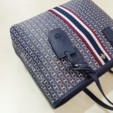 Tory Burch 53304 Gemini Link Canvas Small Tote Tory Navy