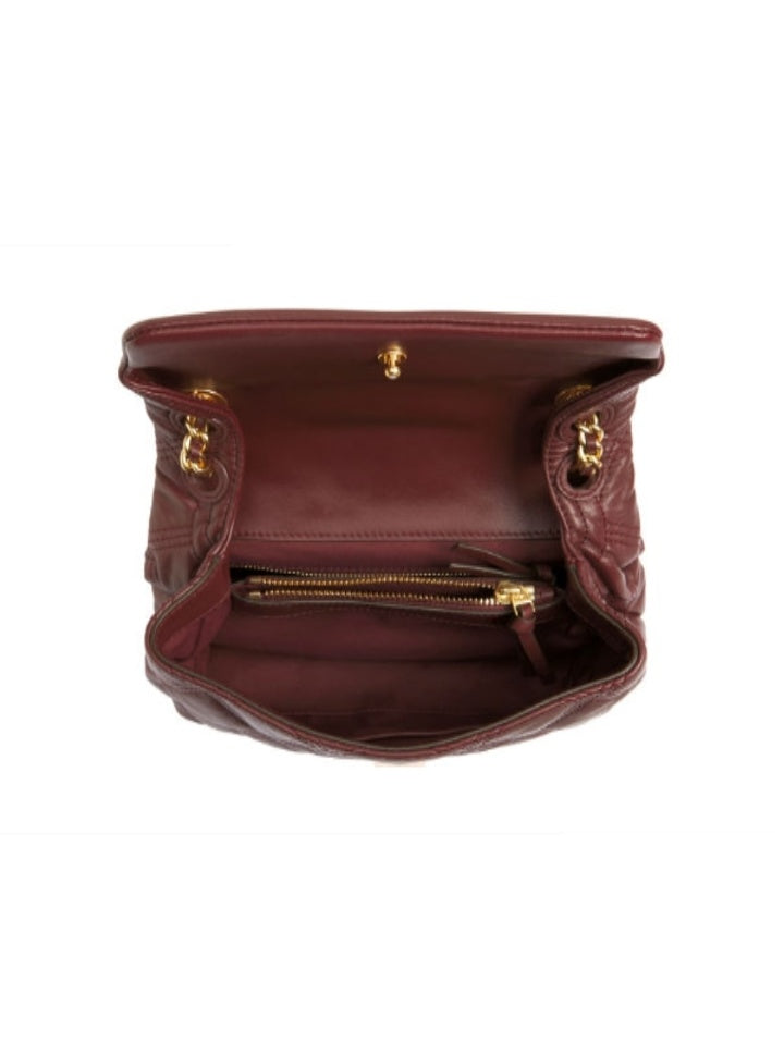 Tory Burch 56716 Fleming Soft Medium Convertible Shoulder Bag Claret