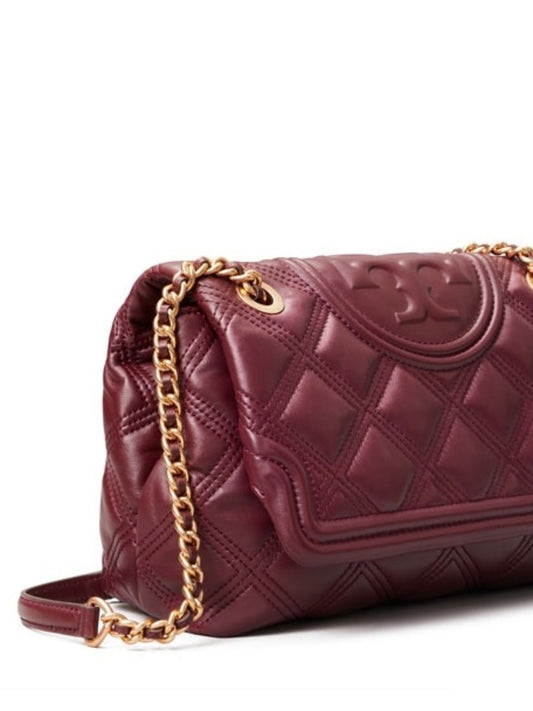 Tory Burch 56716 Fleming Soft Medium Convertible Shoulder Bag Claret