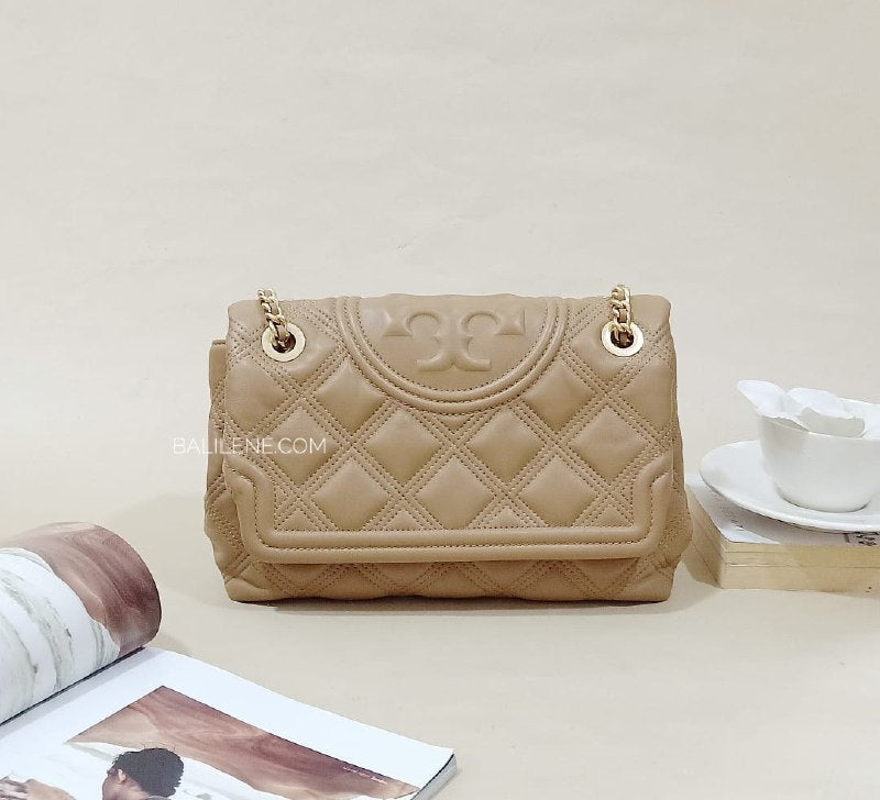 Tory Burch 56716 Fleming Soft Medium Convertible Shoulder Tiramisu