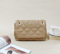 Tory Burch 56716 Fleming Soft Medium Convertible Shoulder Tiramisu