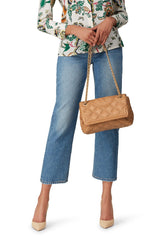 Tory Burch 56716 Fleming Soft Medium Convertible Shoulder Tiramisu